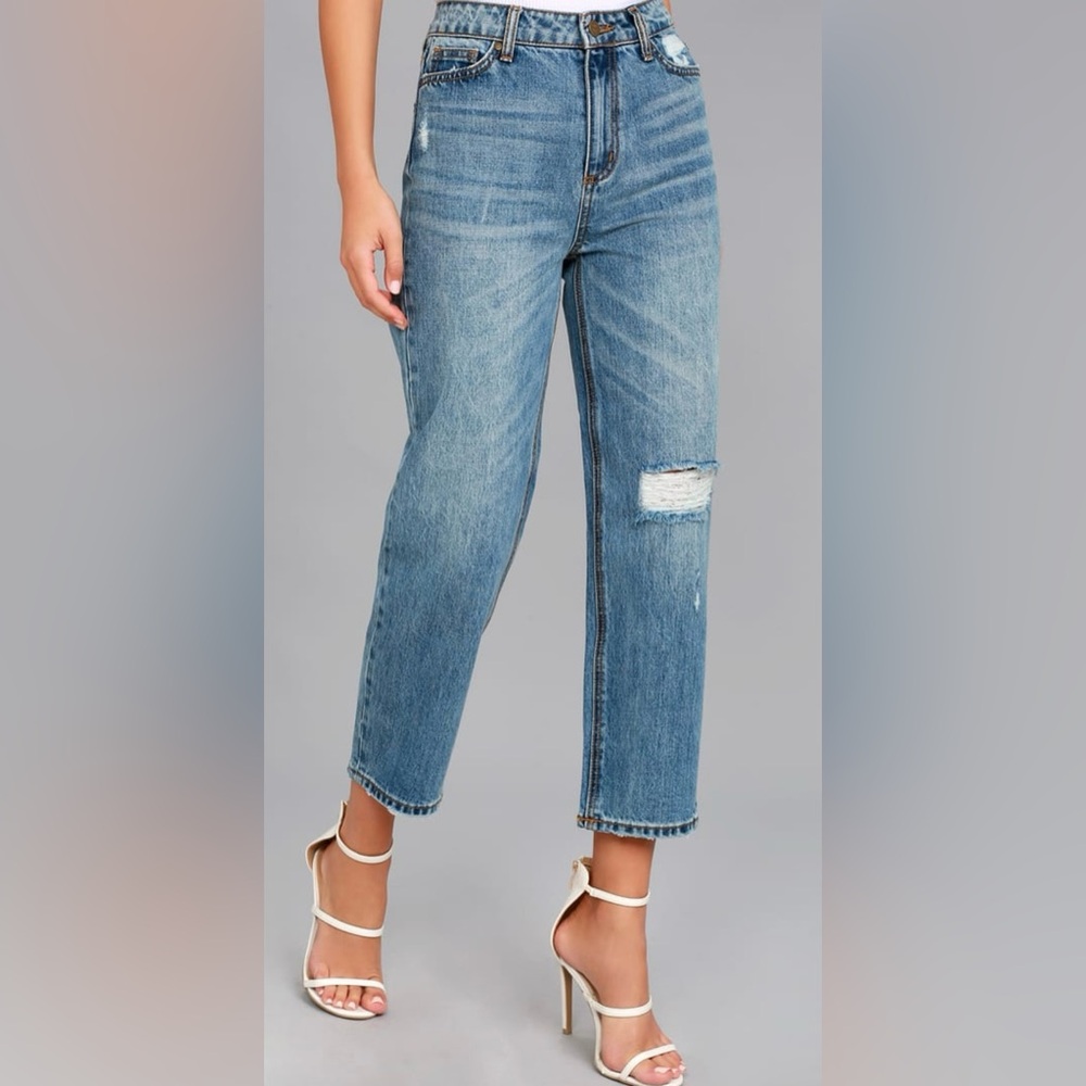 NWT Evidnt Malibu Girlfriend Distressed Jeans - Picture 2 of 16